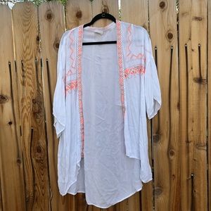 lush  kimono cover up white